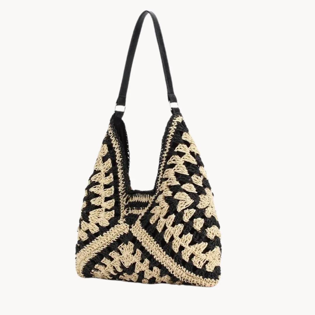 Celine Women's Straw Tote Bag | Woven Design, Leather Straps 6