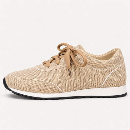 Cordelia Women's Flat Trainers | Leopard Print Breathable Lace-Up