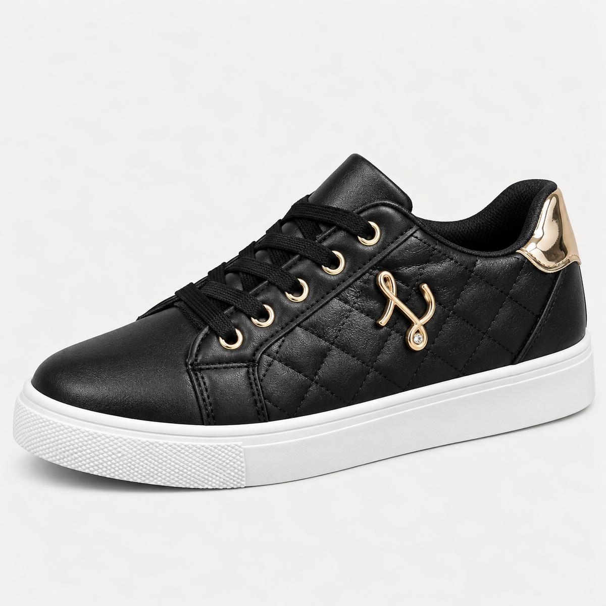 Felicity Women's Lightweight Trainers | Embellished Gold Accents