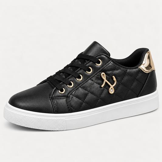 Felicity Women's Lightweight Trainers | Embellished Gold Accents