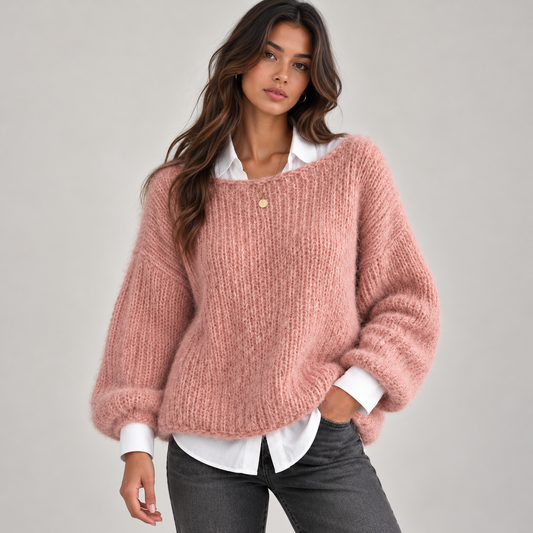 Wynter Chunky Knit Jumper | Oversized, Balloon Sleeves, Soft Fabric