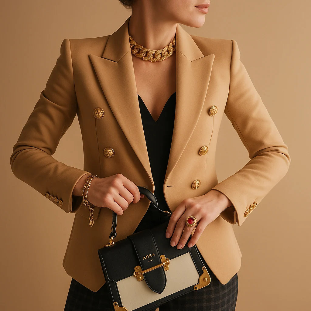 Brielle Women's Black Blazer | Long Elegant Silhouette, Versatile Outerwear 2