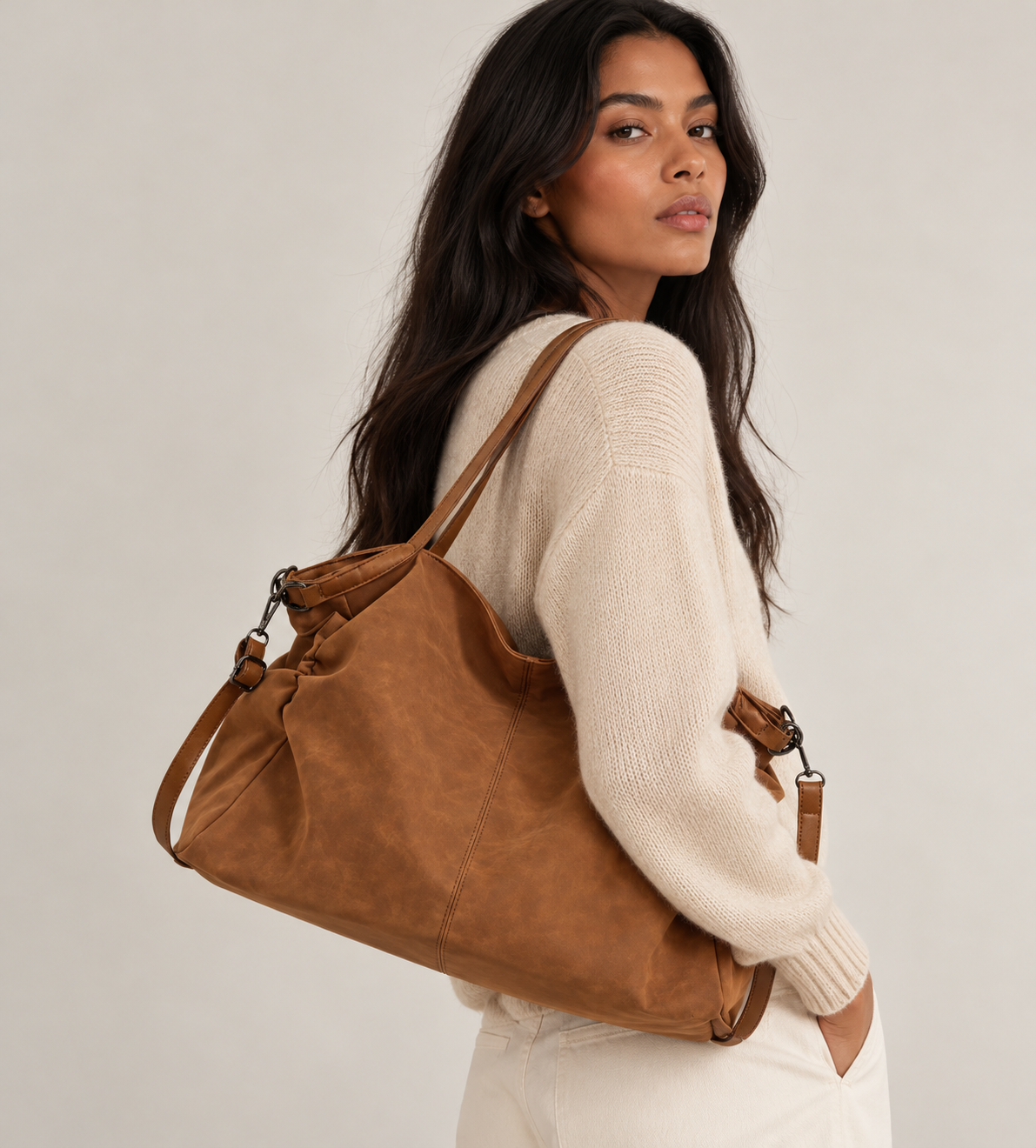 Lyra Women's Shoulder Bag | Suede, Slouchy Design