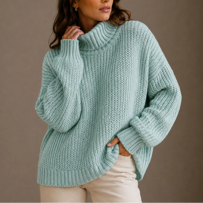 Celia Women's Chunky Turtleneck Sweater | Oversized Knit, Cozy Warmth 5