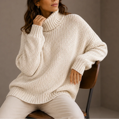 Celia Women's Chunky Turtleneck Sweater | Oversized Knit, Cozy Warmth 7