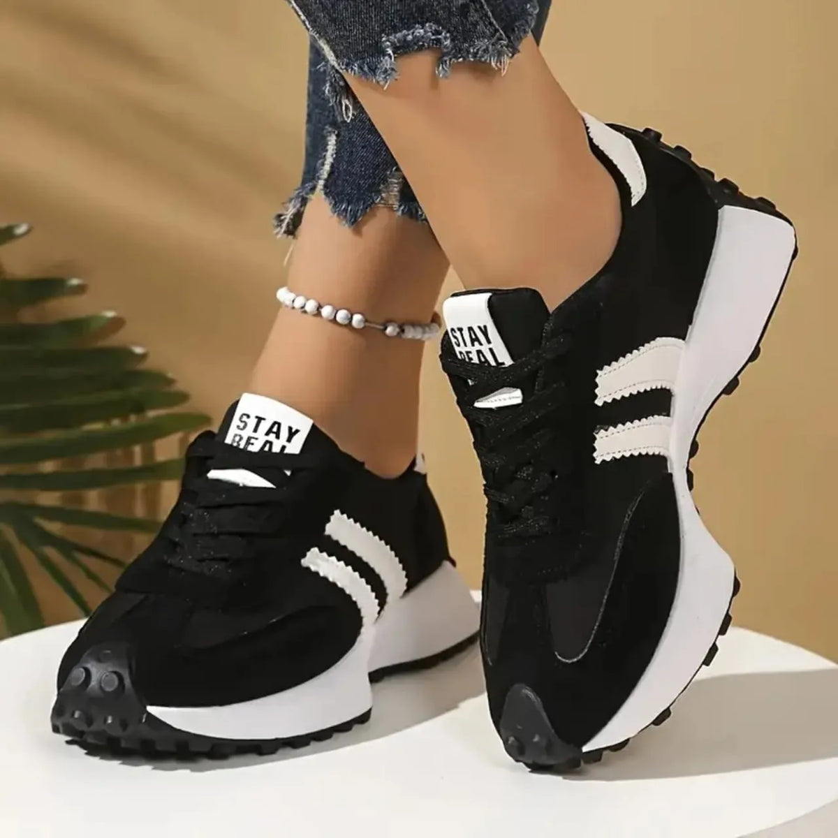 Celia Women's Platform Sneakers | Cushioned Sole, Lace-Up Comfort 0