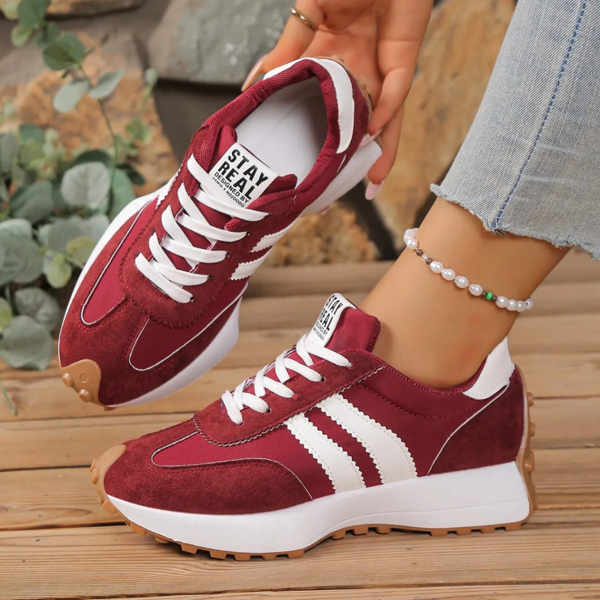 Celia Women's Platform Sneakers | Cushioned Sole, Lace-Up Comfort 2