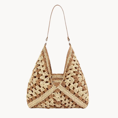 Celine Women's Straw Tote Bag | Woven Design, Leather Straps 0