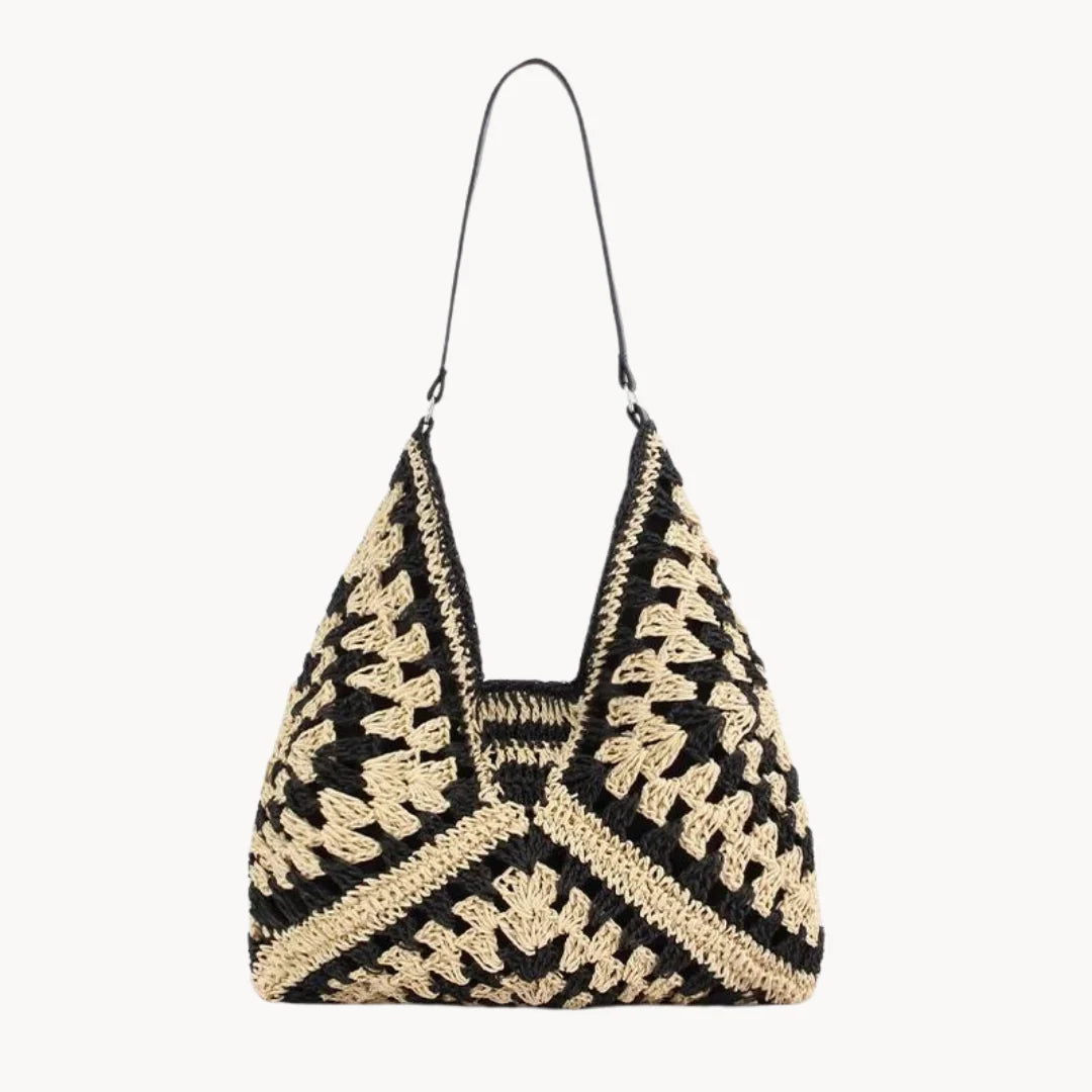 Celine Women's Straw Tote Bag | Woven Design, Leather Straps 1