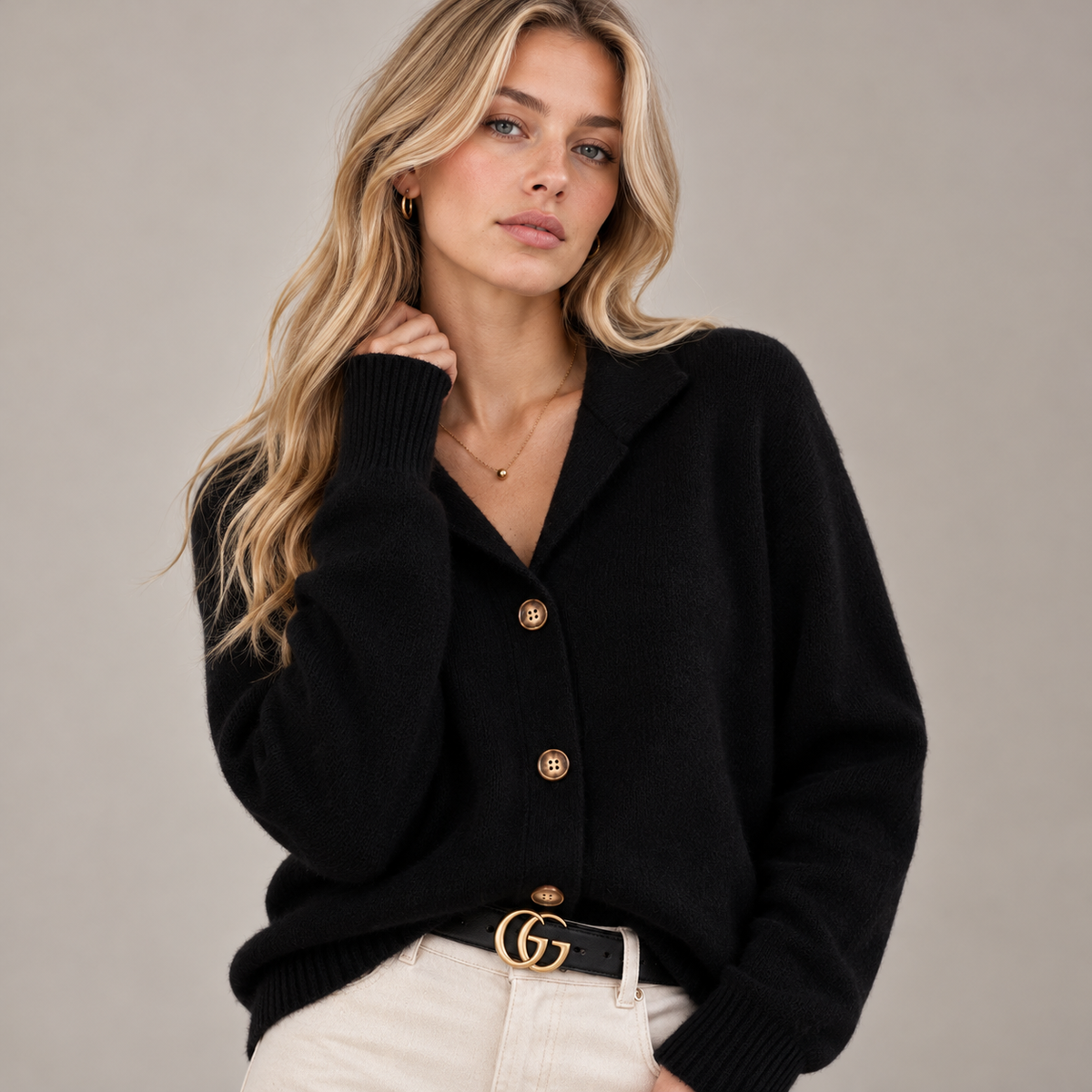 Celia Women's Long Cardigan | Soft Knit, Button-Up Relaxed Fit