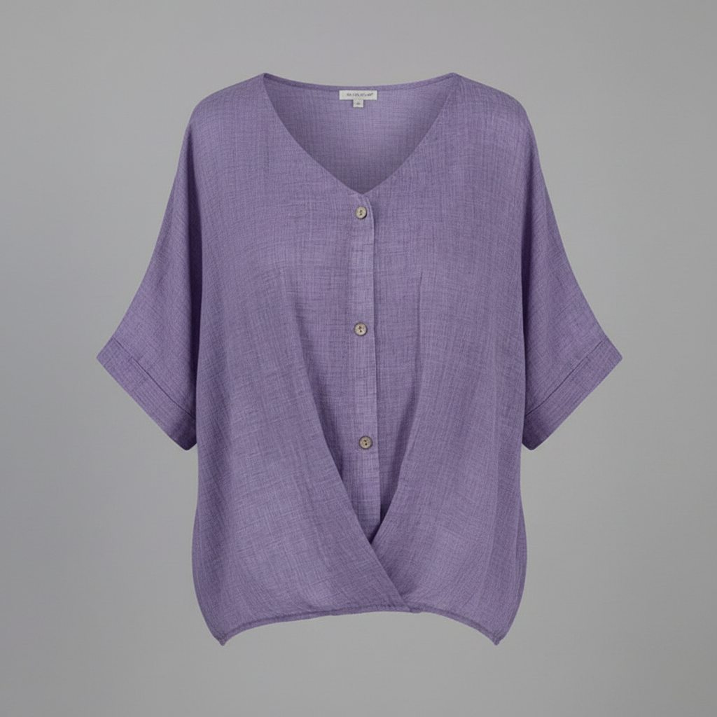 Elegant V-Neck Blouse | Women's Long Sleeve Top