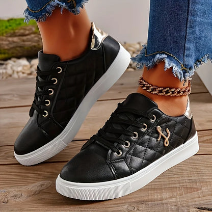Felicity Women's Lightweight Sneakers | Embellished Gold Accents 0