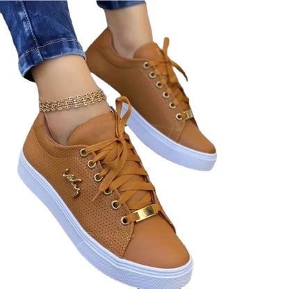 Fiora Women's Retro Lace-Up Trainers | Microfibre Upper, Non-Slip Sole 3