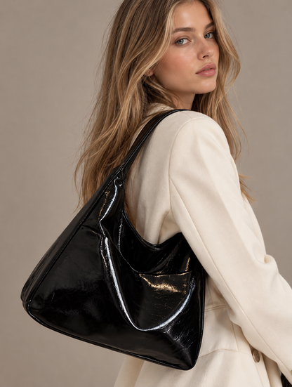 Mira Women's Shoulder Bag | Vegan Leather, Distressed Chic