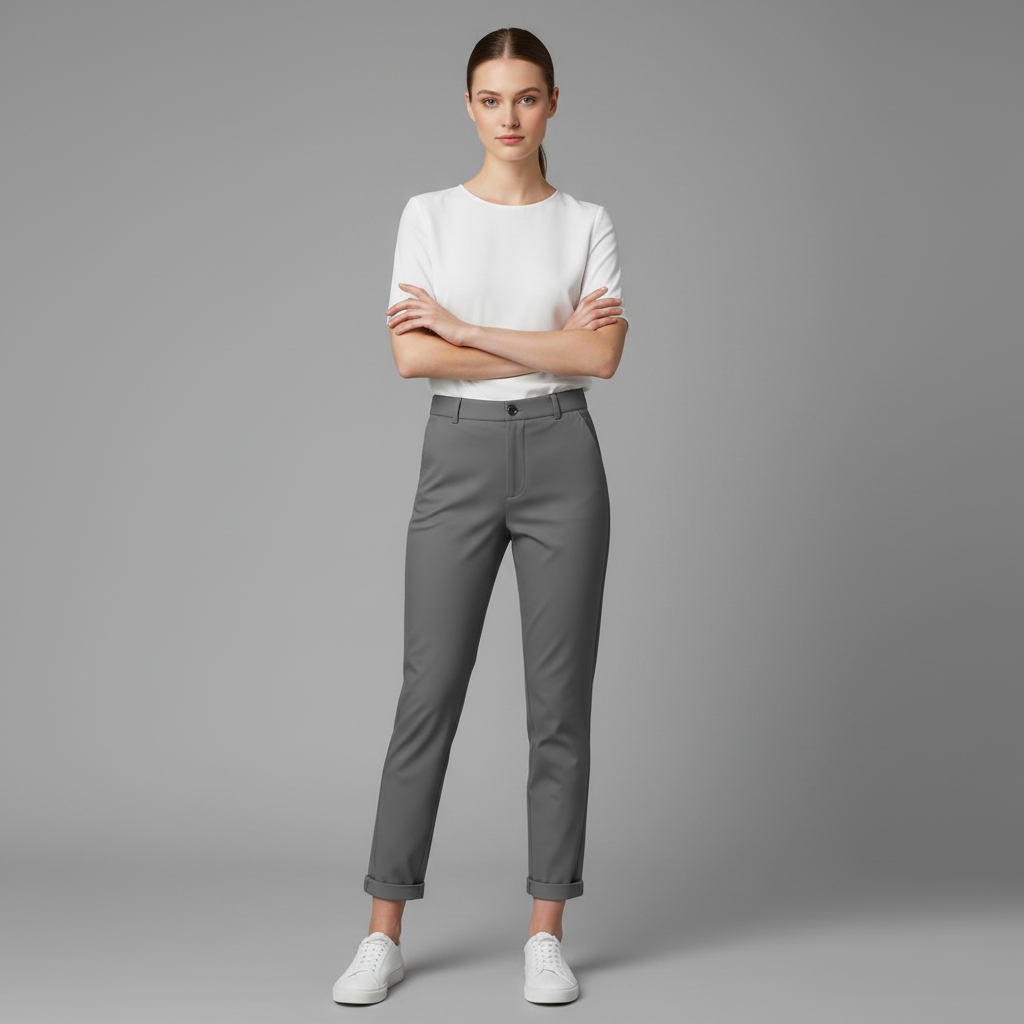 High Waist Women's Trousers | Elegant Black Pants