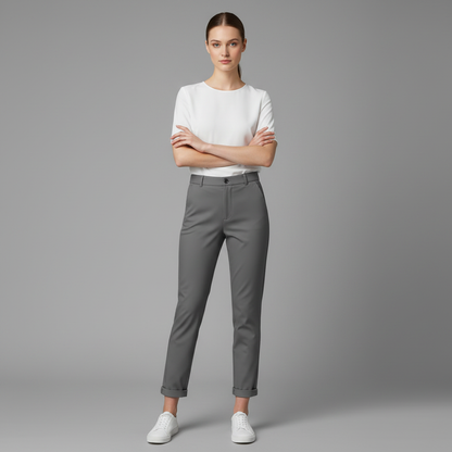 High Waist Women's Trousers | Elegant Black Pants
