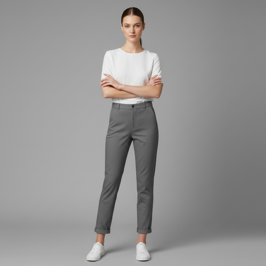 High Waist Women's Trousers | Elegant Black Pants