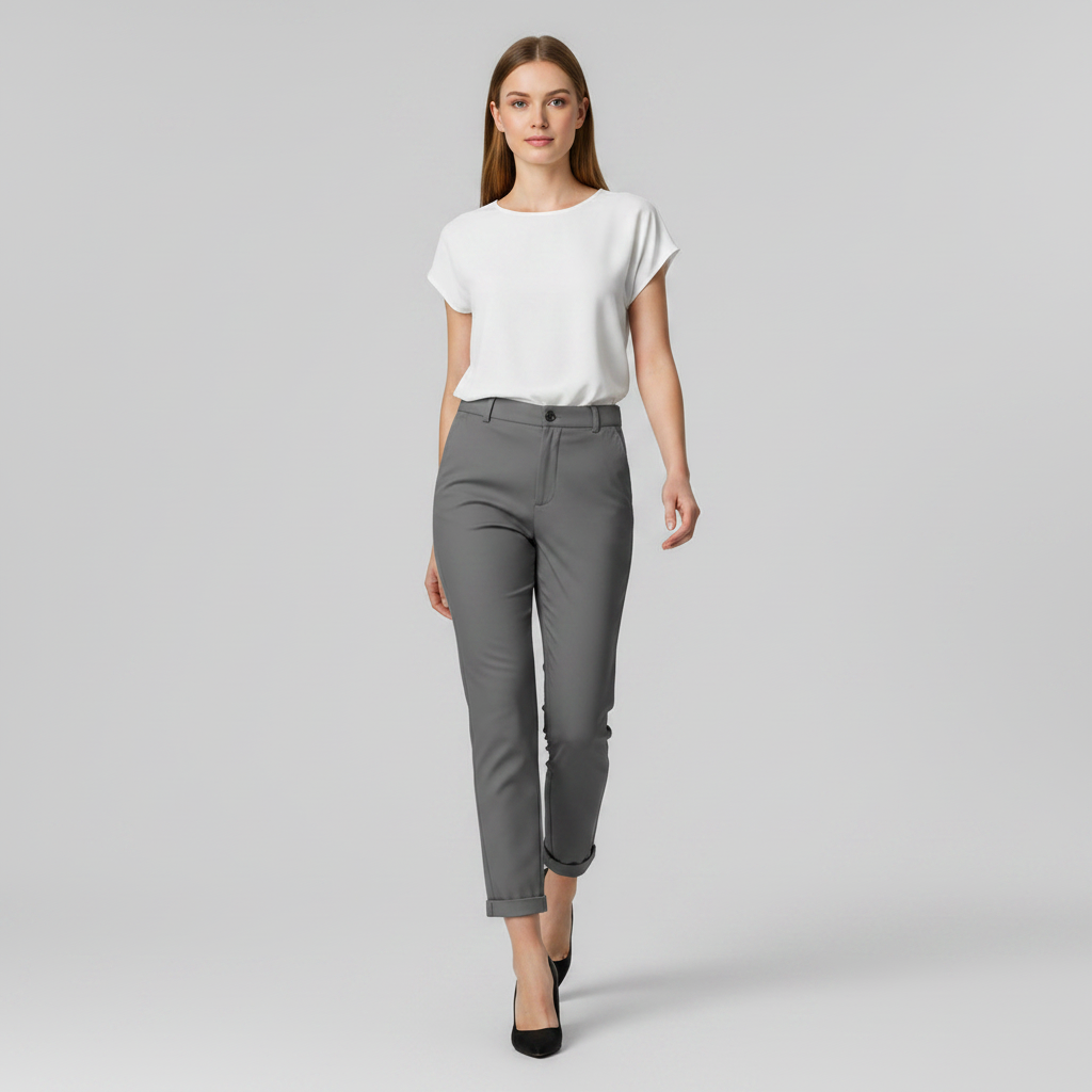 High Waist Women's Trousers | Elegant Black Pants