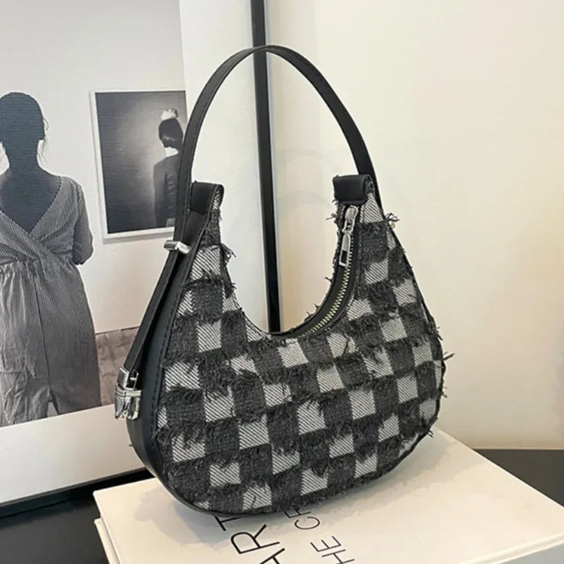Kendra Women's Handbag | Check Textured, Spacious Design 0