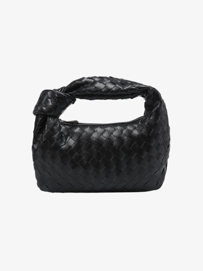Marigold Women's Mini Handle Bag | Braided Vegan Leather Compact 0