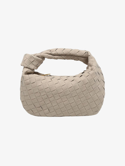 Marigold Women's Mini Handle Bag | Braided Vegan Leather Compact 11