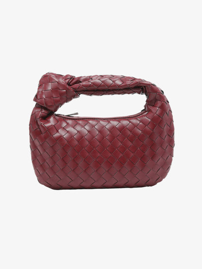 Marigold Women's Mini Handle Bag | Braided Vegan Leather Compact 9