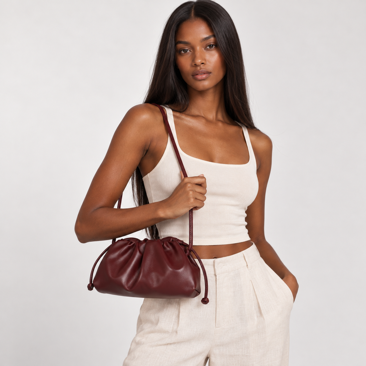 Nina Women's Chic Pouch | Vegan Leather, Versatile Sizes