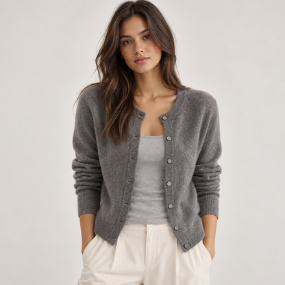 Sela Women's Cropped Cardigan | Soft Button Front, Cozy Knit