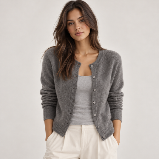 Sela Women's Cropped Cardigan | Soft Button Front, Cozy Knit