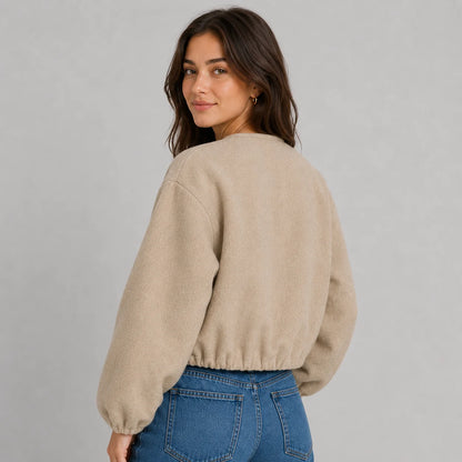 Mira Women's Bomber Jacket | Lightweight Relaxed Fit Casual 1