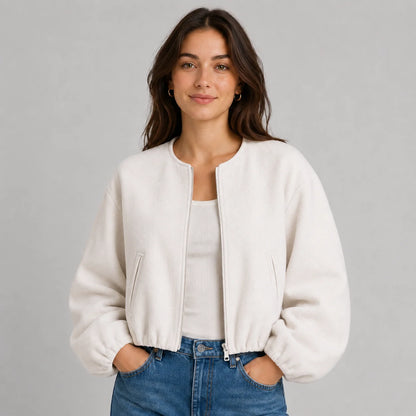 Mira Women's Bomber Jacket | Lightweight Relaxed Fit Casual 7