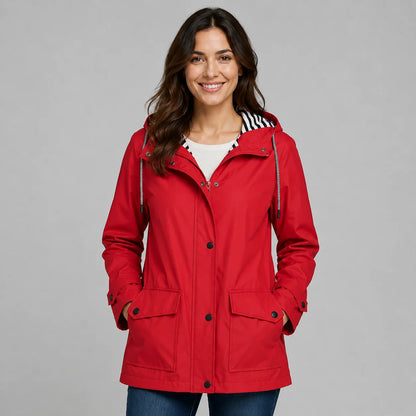 Mira Women's Hooded Trench Coat | Button Front, Longline Silhouette 6