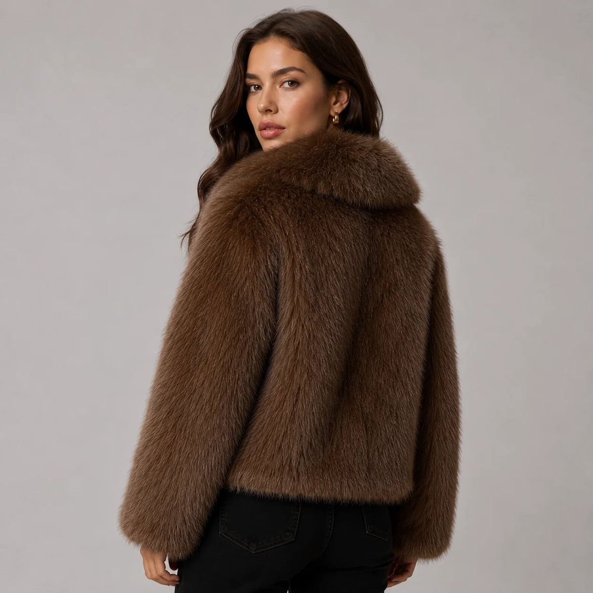 Mira Women's Jacket | Faux Fur, Plush Lined, Loose Fit 1