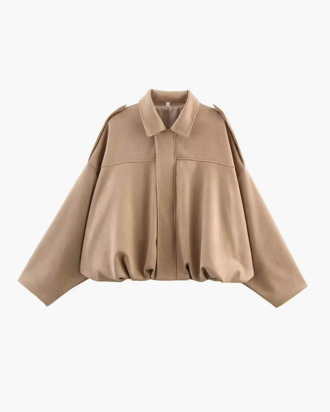 Mira Women's Jacket | Faux Suede Bomber, Structured Collar 7