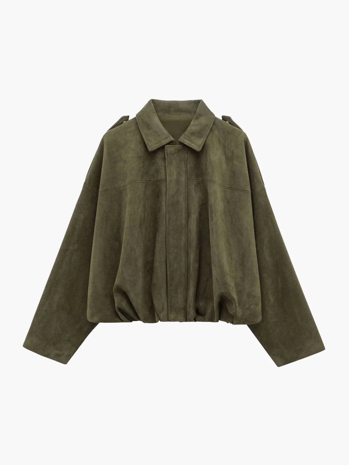 Mira Women's Jacket | Faux Suede, Structured Collar 1