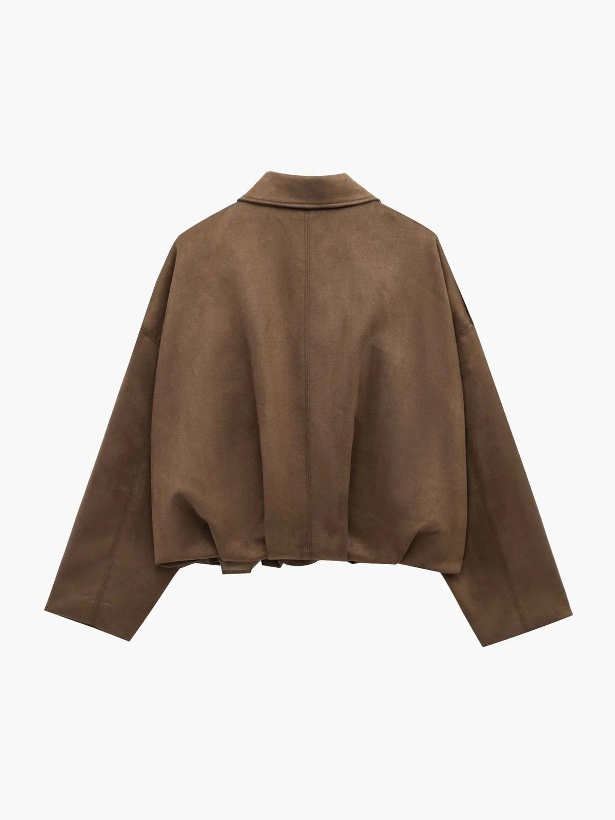 Mira Women's Jacket | Faux Suede, Structured Collar 5