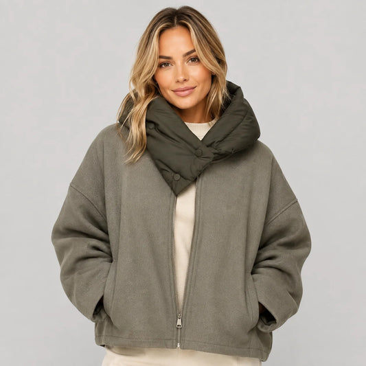 Mira Women's Padded Jacket | Oversized Fit, Hooded, Mid-Hip Length 0