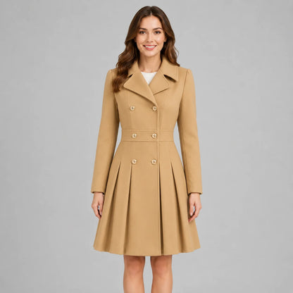 Mirella Women's Coat | Double Breasted, Flared Silhouette 3