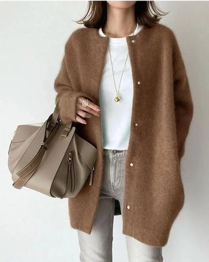 Olwen Women's Long Cardigan | Fluffy Knit, Oversized Fit 3