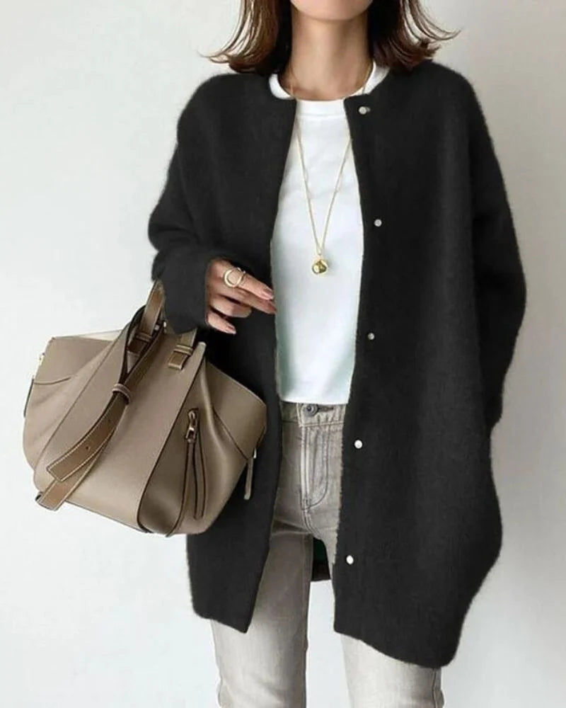 Olwen Women's Long Cardigan | Fluffy Knit, Oversized Fit 4