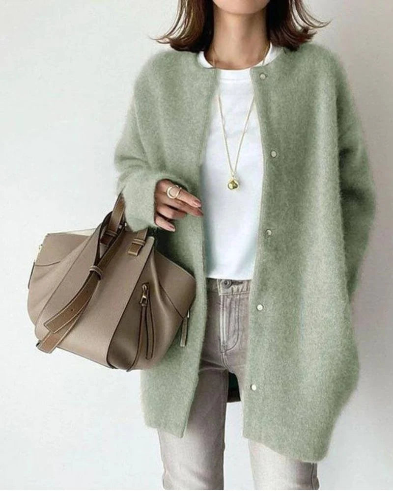 Olwen Women's Long Cardigan | Fluffy Knit, Oversized Fit 5