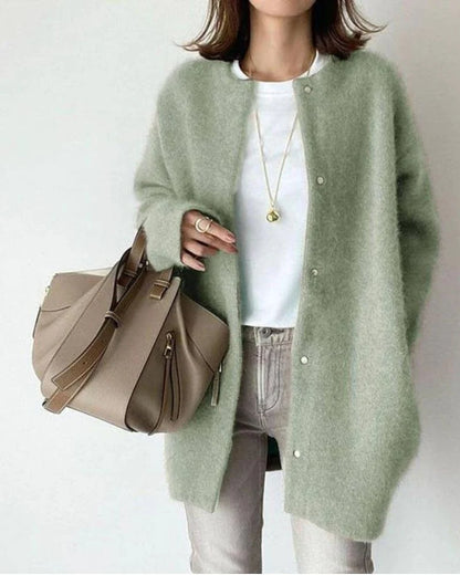 Olwen Women's Long Cardigan | Fluffy Knit, Oversized Fit 5