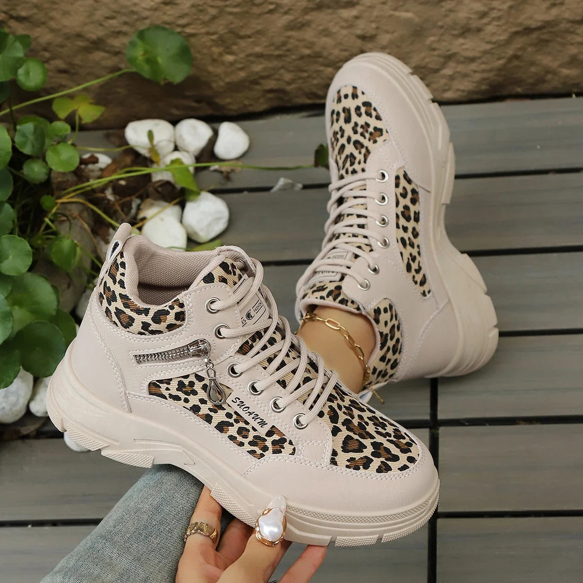 Penelope Women's Platform Sneakers | Leopard Print, Comfortable Everyday Wear 1