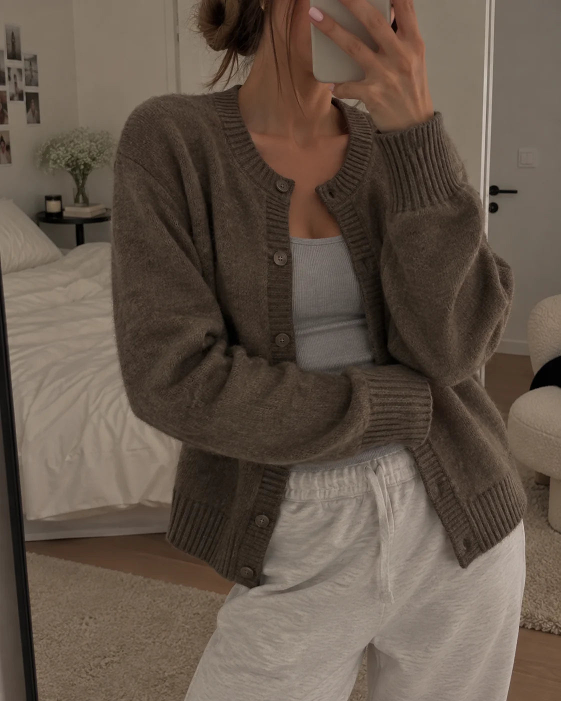 Sable Cardigan | Soft Wool-Knit, V-Neckline, Ribbed Cuffs 2