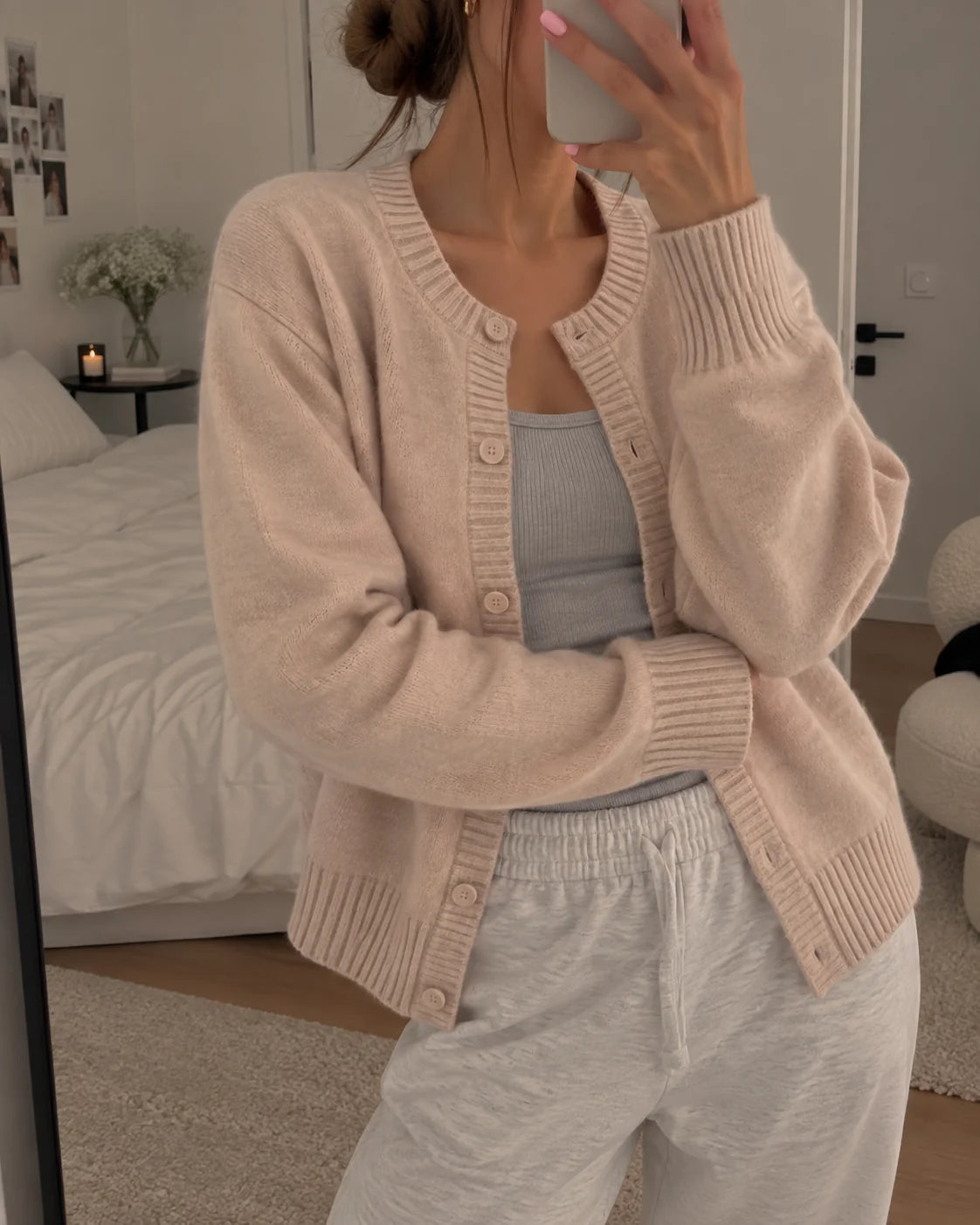 Sable Cardigan | Soft Wool-Knit, V-Neckline, Ribbed Cuffs 7