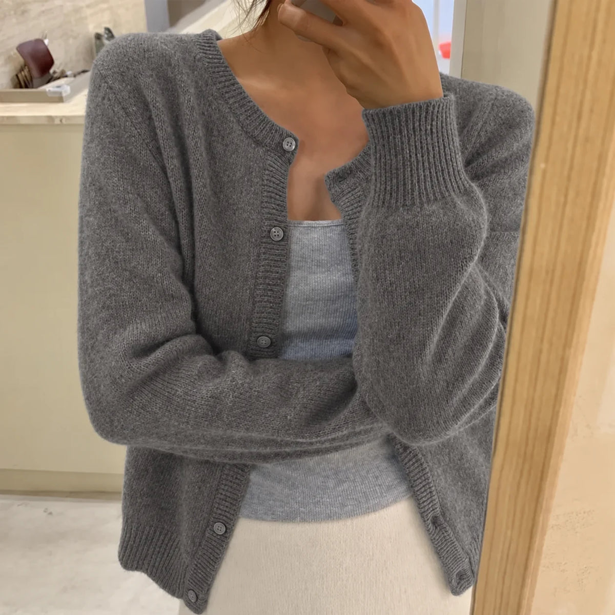 Sela Women's Cropped Cardigan | Soft Button Front, Cozy Knit 0