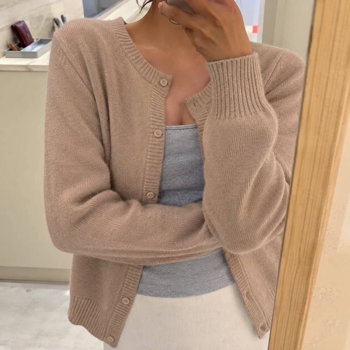 Sela Women's Cropped Cardigan | Soft Button Front, Cozy Knit 4