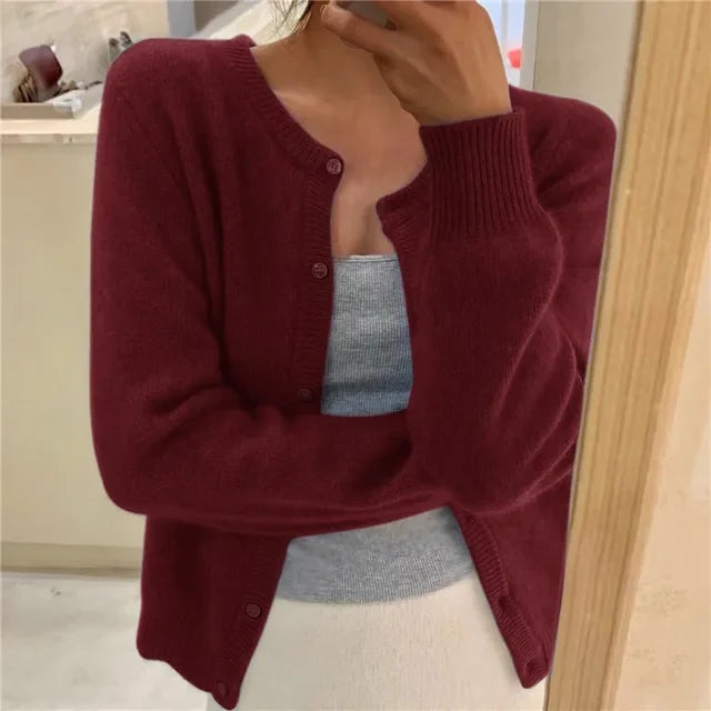 Sela Women's Cropped Cardigan | Soft Button Front, Cozy Knit 6