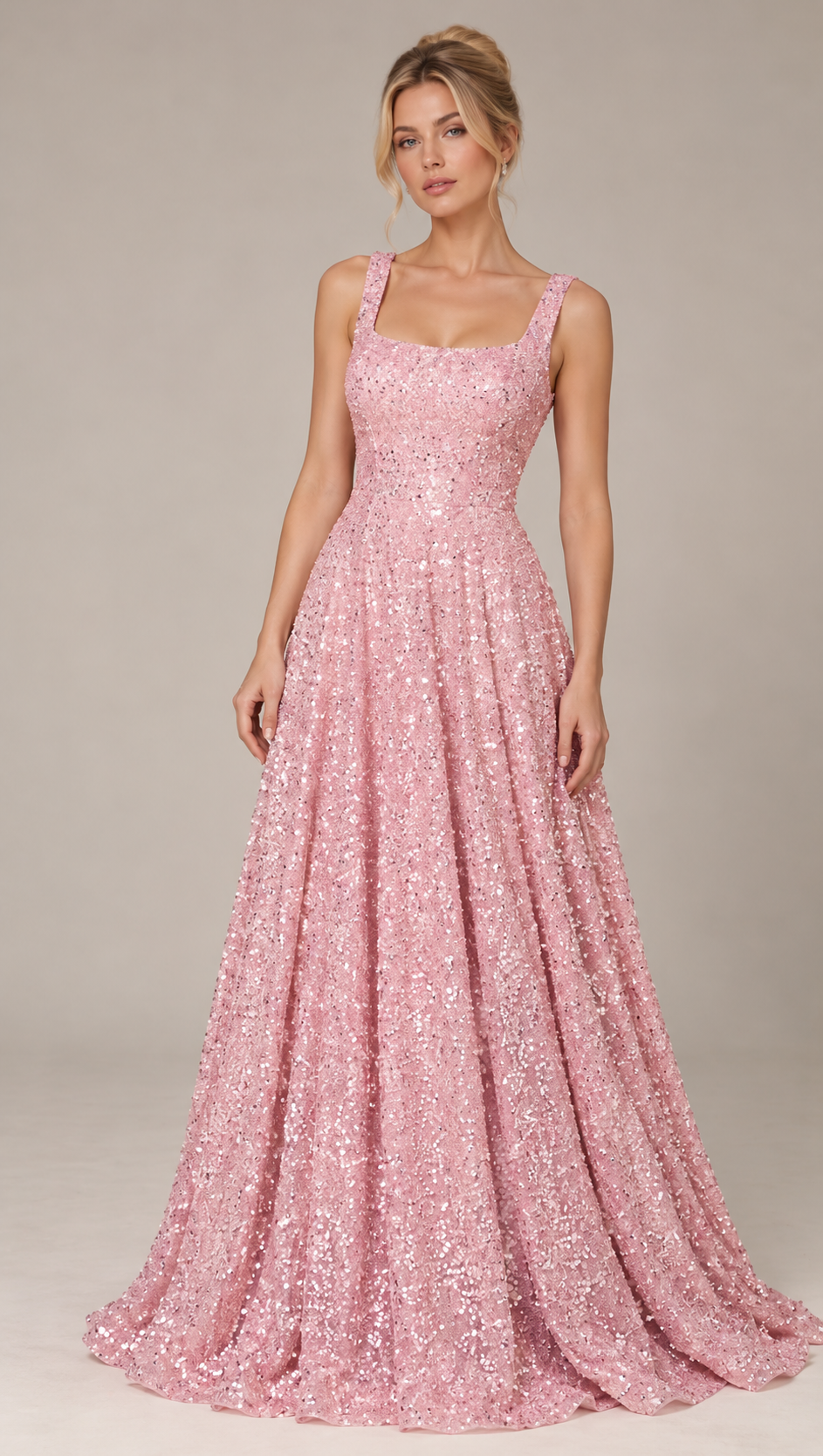 Phoebe Women's Maxi Dress | Sequin Embellished, Elegant Evening Wear