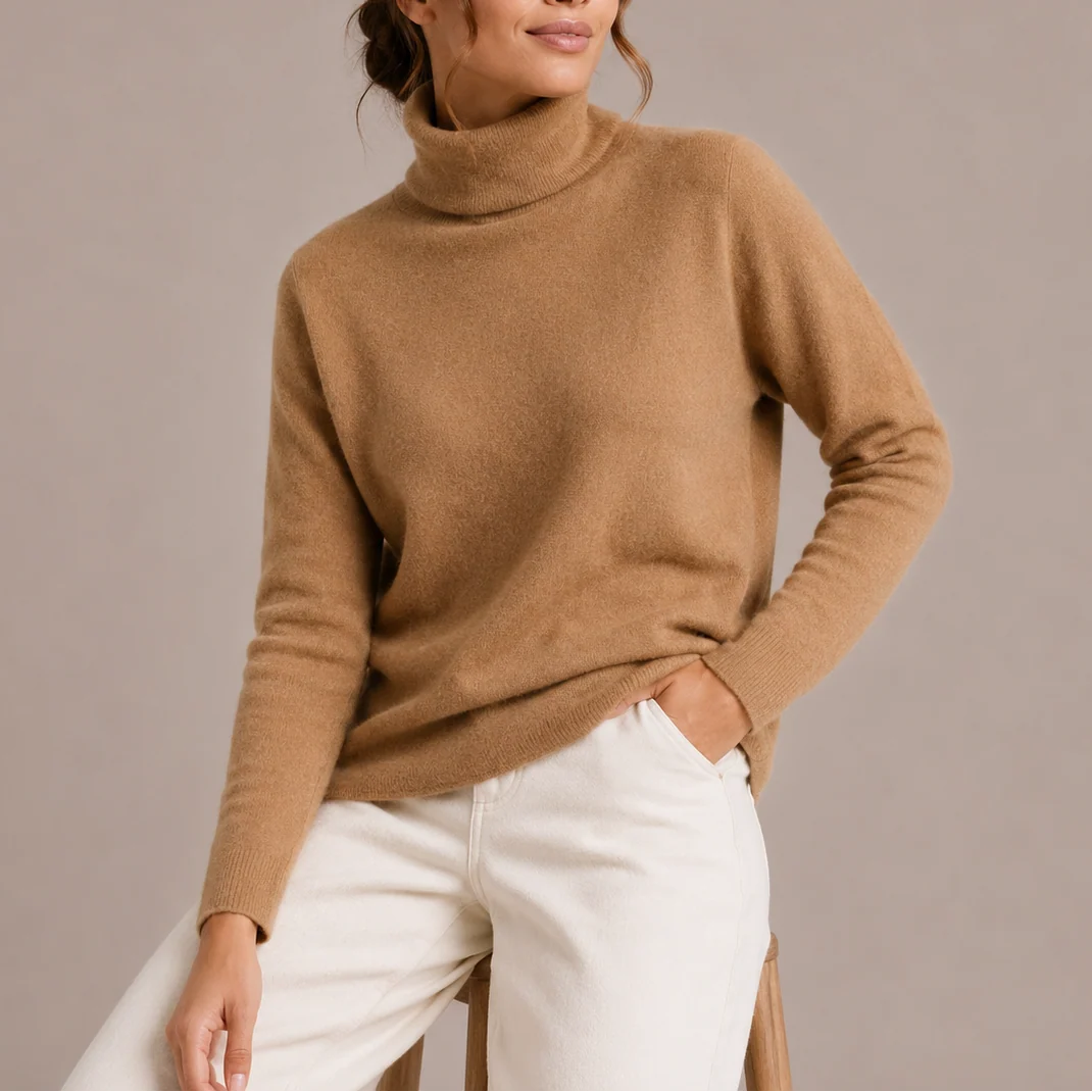 Talia Women's Classic Turtleneck Sweater | Soft Knit, Regular Fit 1